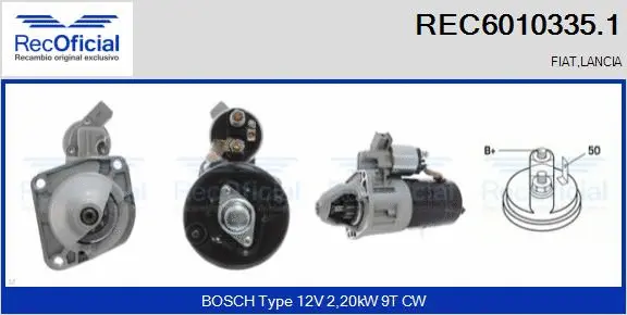 Démarreur RECOFICIAL REC6010335.1