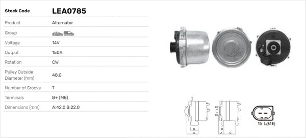 Alternateur LUSA LEA0785