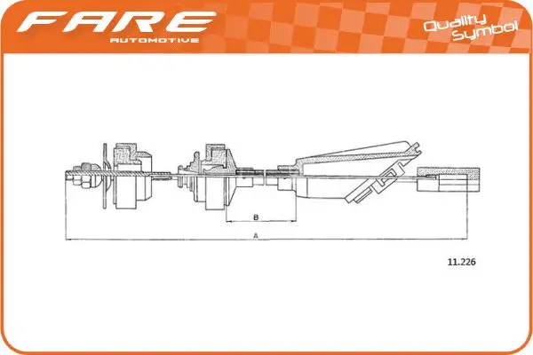 Tirette à câble, commande d'embrayage FARE-RCH 24437