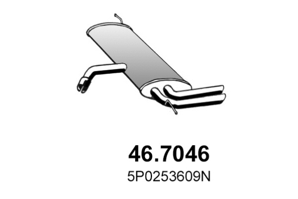 Silencieux arrière ASSO 46.7046