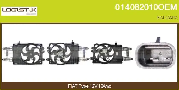 Moteur électrique, ventilateur pour radiateurs LGK 014082010OEM