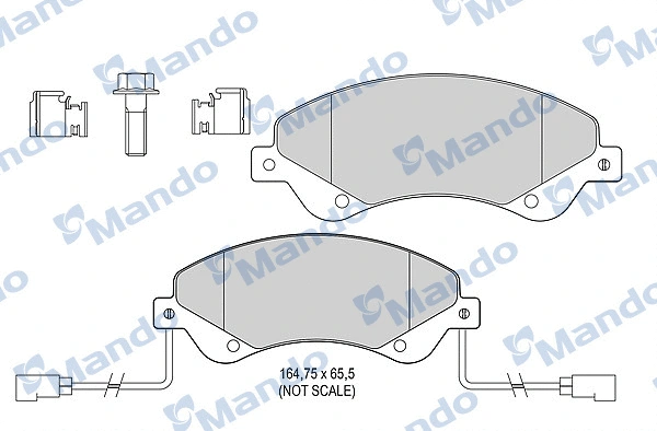 Kit de plaquettes de frein, frein à disque MANDO MBF015033