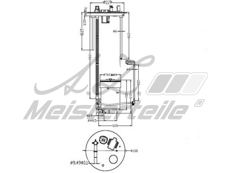 Filtre à carburant A.Z. Meisterteile AZMT-41-020-1458