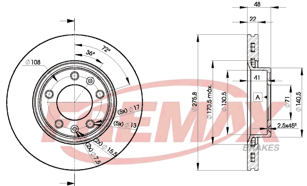 Disque de frein FREMAX BD-7322