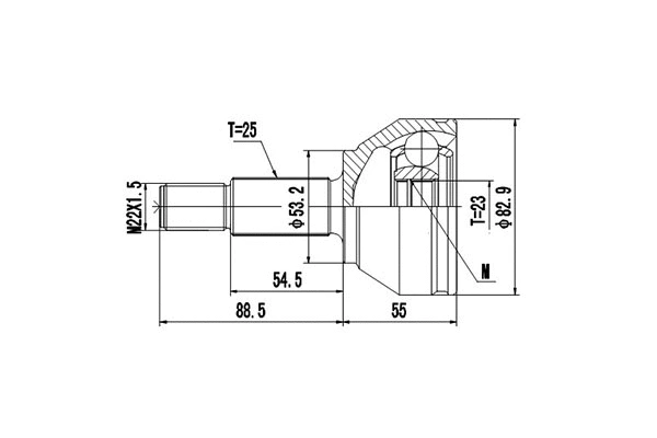 Jeu de joints, arbre de transmission DYNAMATRIX DCV818013
