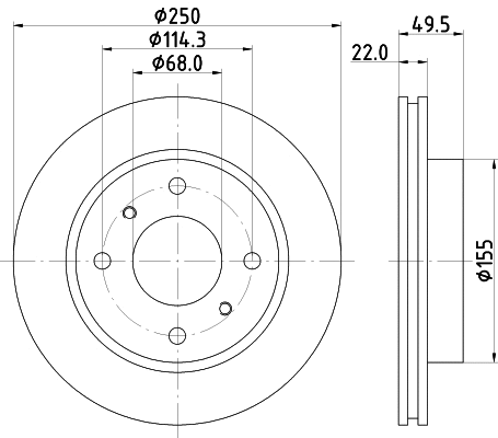 Disque de frein PAGID 52320