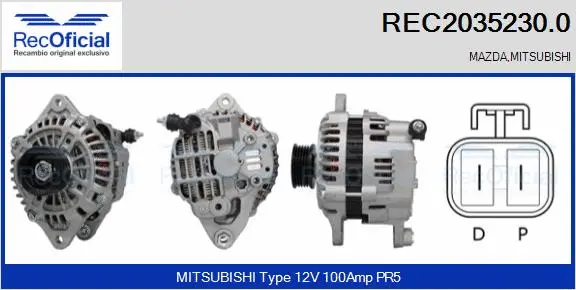 Alternateur RECOFICIAL REC2035230.0