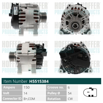 Alternateur HOFFER H5515384