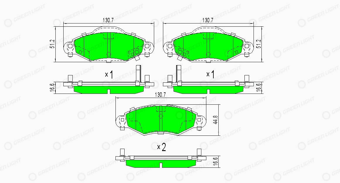 Kit de plaquettes de frein, frein à disque Automotive Adriado GLBP0299