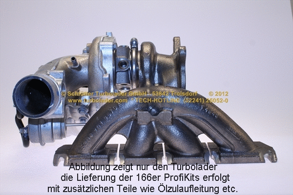 Turbocompresseur, suralimentation SCHLÜTTER TURBOLADER 166-09330
