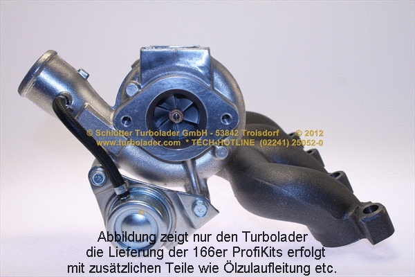 Turbocompresseur, suralimentation SCHLÜTTER TURBOLADER 166-09375