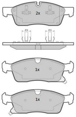 Kit de plaquettes de frein, frein à disque FREMAX FBP-1850