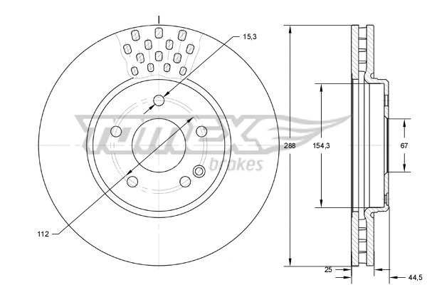 Disque de frein TOMEX Brakes TX 74-09
