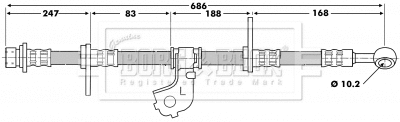 Flexible de frein BORG & BECK BBH6697