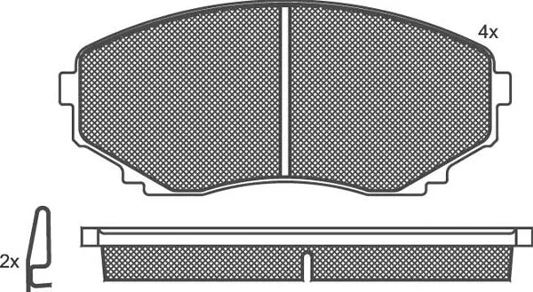 Kit de plaquettes de frein, frein à disque Technika 01570