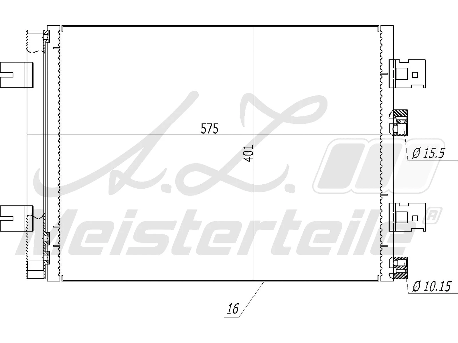Condenseur, climatisation A.Z. Meisterteile AZMT-45-030-1182