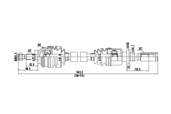 Arbre de transmission DYNAMATRIX DDS250313