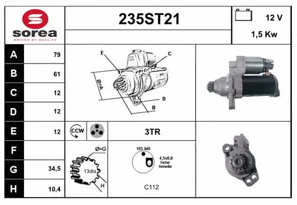 Démarreur STARTCAR 235ST21