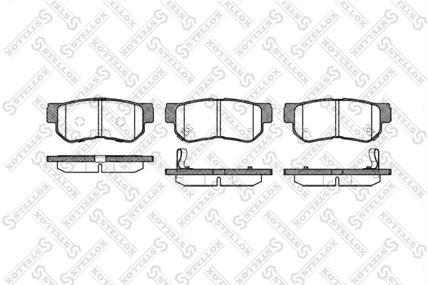 Kit de plaquettes de frein, frein à disque STELLOX 757 012B-SX