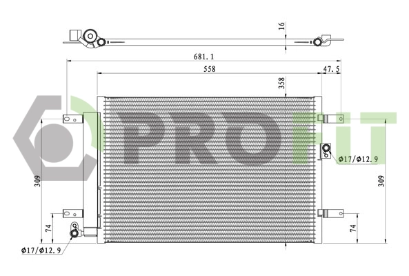 Condenseur, climatisation PROFIT 1770-0006