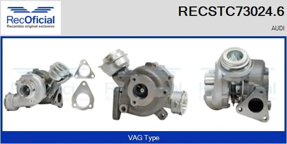 Turbocompresseur, suralimentation RECOFICIAL RECSTC73024.6