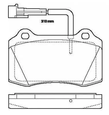 Kit de plaquettes de frein, frein à disque SB BP41202W