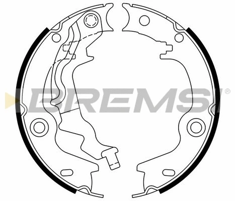 Jeu de mâchoires de frein, frein de stationnement BREMSI GF0759