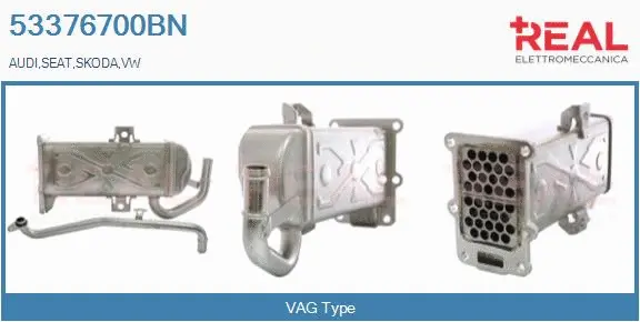 Radiateur, réaspiration des gaz d'échappement REAL 53376700BN
