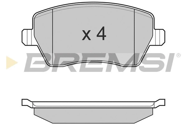 Kit de plaquettes de frein, frein à disque BREMSI BP3026