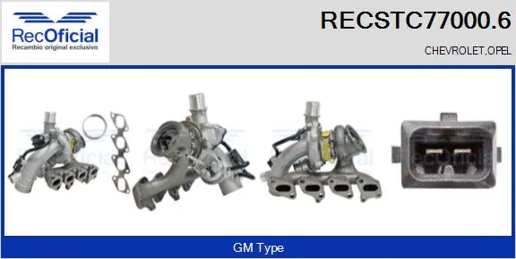 Turbocompresseur, suralimentation RECOFICIAL RECSTC77000.6