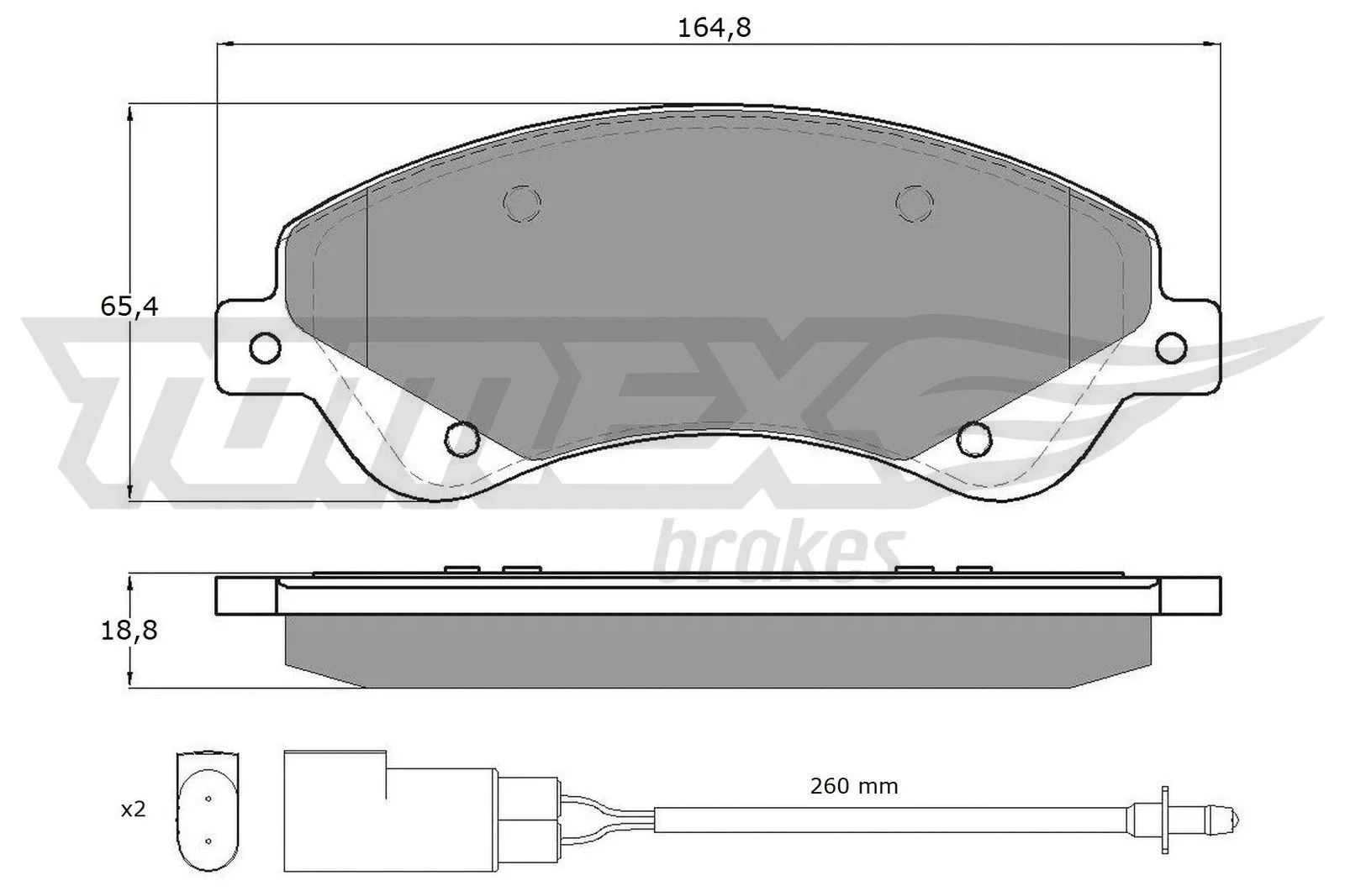 Kit de plaquettes de frein, frein à disque TOMEX Brakes TX 14-79
