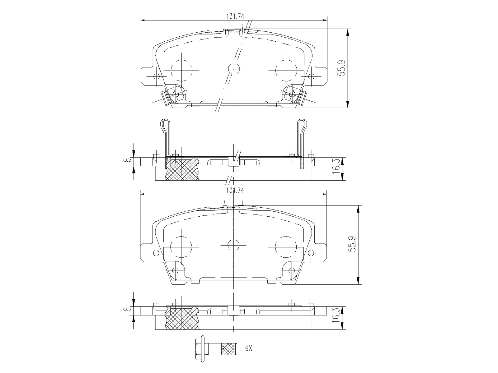 Kit de plaquettes de frein, frein à disque A.Z. Meisterteile AZMT-44-022-1231