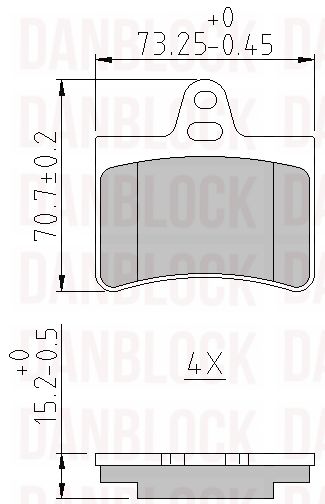 Kit de plaquettes de frein, frein à disque DANBLOCK DB 510380