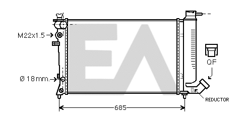 Radiateur, refroidissement du moteur EACLIMA 31R10082