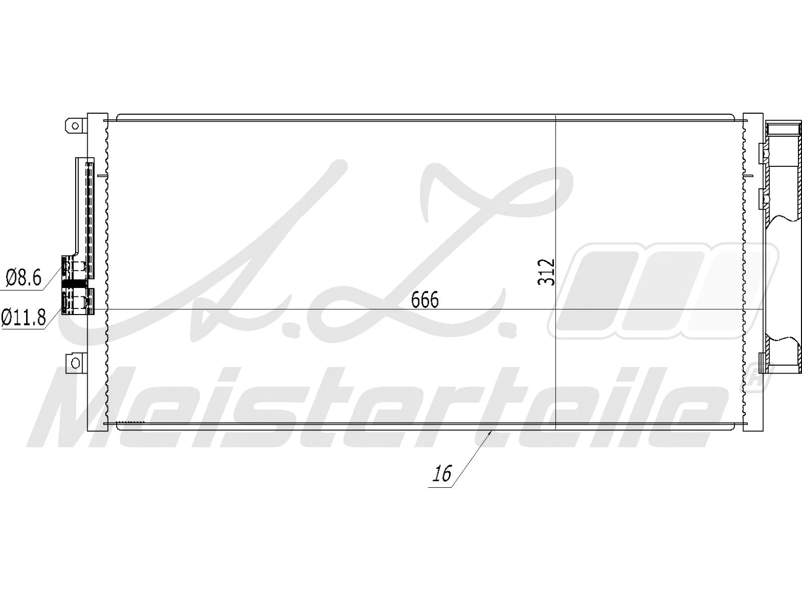 Condenseur, climatisation A.Z. Meisterteile AZMT-45-030-1391