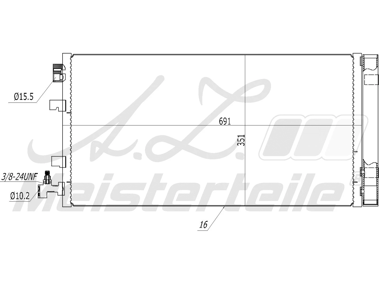 Condenseur, climatisation A.Z. Meisterteile AZMT-45-030-1432