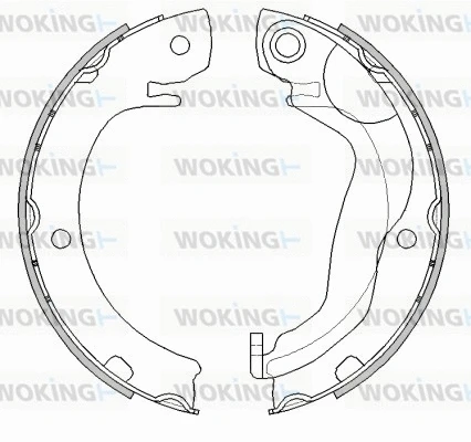 Mâchoire de frein, frein de stationnement WOKING Z4680.01