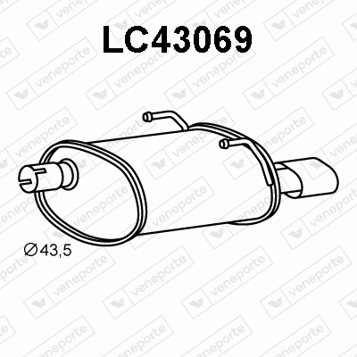 Silencieux arrière VENEPORTE LC43069