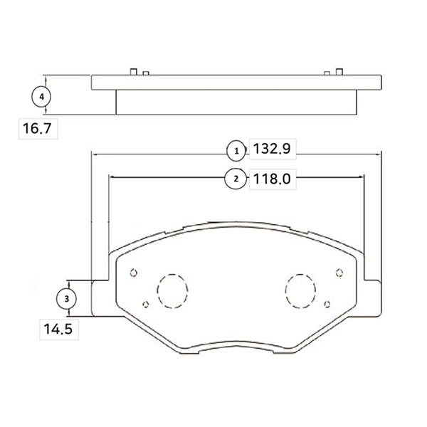 Kit de plaquettes de frein, frein à disque CTR GK0402