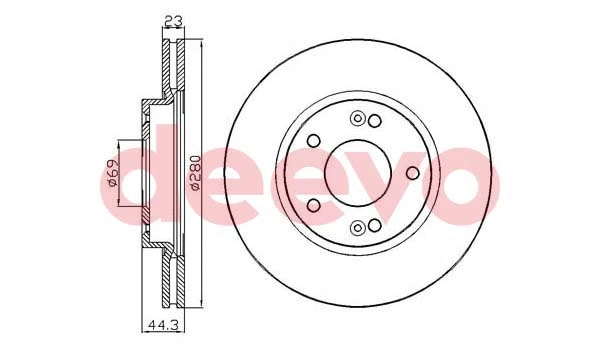 Disque de frein DEEVO BD35820