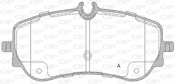 Kit de plaquettes de frein, frein à disque OPEN PARTS BPA1848.00