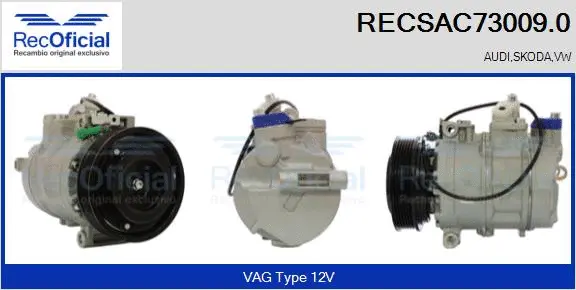 Compresseur, climatisation RECOFICIAL RECSAC73009.0