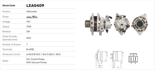 Alternateur LUSA LEA0409
