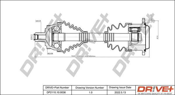 Arbre de transmission Dr!ve+ DP2110.10.0036