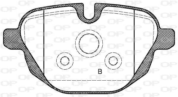 Kit de plaquettes de frein, frein à disque OPEN PARTS BPA1421.00