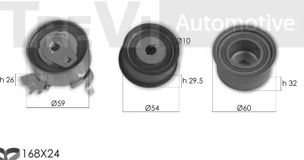 Kit de courroie crantée TREVI AUTOMOTIVE KD1384