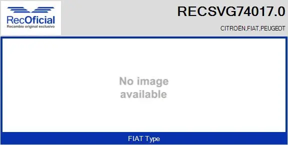 Vanne EGR RECOFICIAL RECSVG74017.0