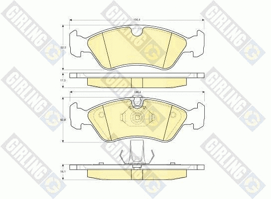 Kit de plaquettes de frein, frein à disque GIRLING 6113002