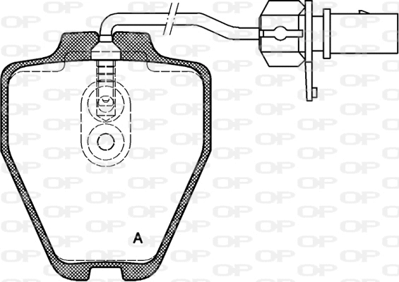 Kit de plaquettes de frein, frein à disque OPEN PARTS BPA0752.02