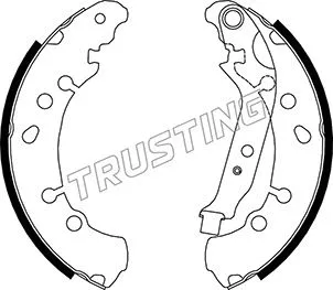 Jeu de mâchoires de frein TRUSTING 115.326